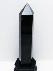 1Kg モリオン 純天然 黒水晶 六角柱 [t43-8985]