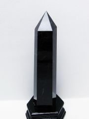 モリオン 純天然 黒水晶 六角柱 [t43-8991]