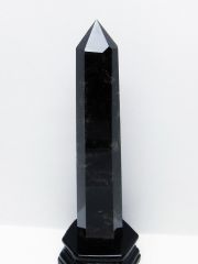 モリオン 純天然 黒水晶 六角柱 [t43-8995]