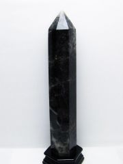 2.3Kg モリオン 純天然 黒水晶 六角柱 [t43-9015]