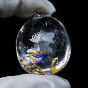 アイリスクォーツ 虹入り レインボー水晶 ペンダント [T436-2750]