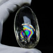 虹入り ライトニング水晶 ペンダント [T436-2766]