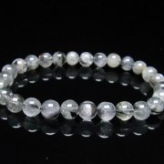 ⭐︎【高級】プラチナタイチンルチルクォーツ ブレスレット 14mm ⭐︎【高級】プラチナタイチンルチルクォーツ ブレスレット 凌ぎ
