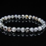 プラチナルチル　ブレスレット　天然石　希少　14mm 高品質+セレクション/白銀クリアタイプ】プラチナルチルクォーツ
