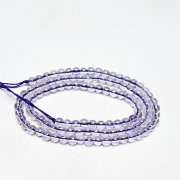 アメジスト 一連 4mm ビーズ [t438-5467]