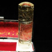 豪華金針ルチル水晶 印材　※別途料金で篆刻可能 18mm [t44-605]