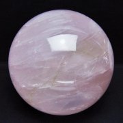 ローズクォーツ丸玉　約３６０ｇ 希少サイズ 大玉 ローズクォーツ（紅石英） 丸玉 台座付 直径約