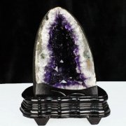 大型アメジスト置物 最高品質]ブラジル産アメジストドーム（専用台座付き） - 埼玉県