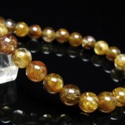 ゴールドタイチンルチル ブレスレット 8mm [t473-5041]