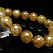 ゴールドタイチンルチル ブレスレット 13mm [t473-5056]