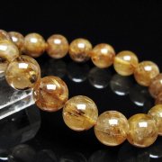 ゴールドタイチンルチル ブレスレット 12mm [t473-5076]