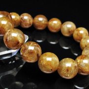 ゴールドタイチンルチル ブレスレット 14mm [t473-5110]