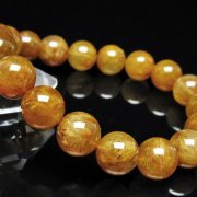 ゴールドタイチンルチル ブレスレット 13mm [t473-5138]