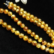 ゴールドタイチンルチル ネックレス 7mm [T498-263]
