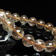 ガーデン水晶 ルチル入り ブレスレット 12mm [t50-10396]