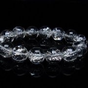 アイリスクォーツ 虹入り レインボークラック水晶 ブレスレット 16mm [T502-8688]