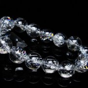 アイリスクォーツ 虹入り レインボークラック水晶 ブレスレット 16mm [T502-8895]