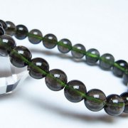 チンターマニストーン アリゾナ州産 天然ガラス ブレスレット （サフォーダイト/シリウス隕石） 8mm [t520-2129]