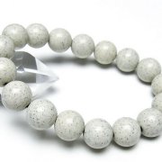 台湾産 北投石 天然ラジウム効果 ブレスレット 12mm [t538-3009]