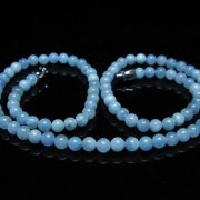 アクアマリンネックレス4mm