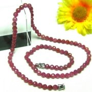 ルビー ネックレス 4mm [T561-1626]