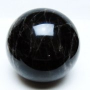 1.1Kg モリオン 純天然 黒水晶 丸玉 91mm [t572-11537]