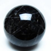 2.8Kg モリオン 純天然 黒水晶 丸玉 130mm [t572-11851]
