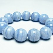 ブルーレースアゲート ブレスレット 17mm [T58-6970]