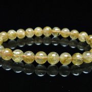 ★5％OFF対象品！2点以上で10％OFF！★ゴールドタイチンルチル ブレスレット 7mm [T6-5784]