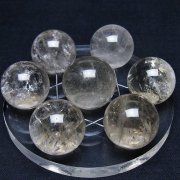 ヒマラヤ水晶 丸玉 七星陣 26mm [T602-2677]