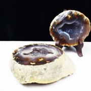 1.1Kg ペア水晶トレジャーメノウ[T605-3558]