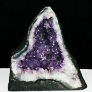 1.8Kg アメジスト 笑口 丸玉 カルサイト共生121mm [T610-11966]