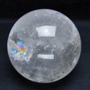 虹入り ガーデンヒマラヤ水晶 丸玉 85mm [t62-15451]