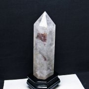 ✳️綺麗なホワイトガーデンと虹✨レインボー ガーデン水晶 六角柱 天然石 原石 パワーストーン 天然石 ガーデン水晶六角柱[T577-4693]