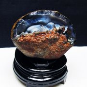1.2Kg ウルグアイ産 アゲート水晶ドーム [t640-2482]