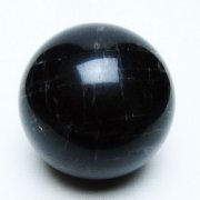 モリオン 純天然 黒水晶 丸玉 54mm [t643-5265]