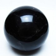 モリオン 純天然 黒水晶 丸玉 77mm [t643-5549]