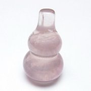 ローズクォーツ 葫芦 置物[T646-1095]