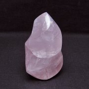 ローズクォーツ 炎（フレイム） ポリッシュ  置物[T653-3964]