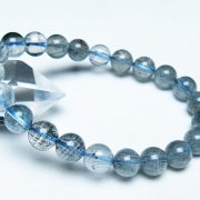 ヒマラヤ水晶 トルマリンルチル入り 六角柱[t627-6362]