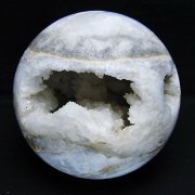 1.5Kg モロッコ産 水晶 笑口 丸玉 124mm [t722-852]