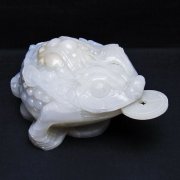 2.8Kg 漢白玉金蟾 置物[T726-1495]