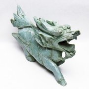 インド翡翠 キリン 置物[T726-1512]