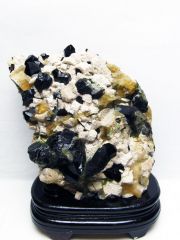 2.4Kg 山東省産 モリオン 純天然 黒水晶 クラスター[T728-1926]