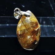 ゴールドタイチンルチル ペンダント [t741-2045]