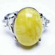 アンバー琥珀指輪(17号)/カラーセラピー（イエロー）/