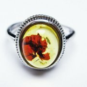 アンバー琥珀指輪(17号)