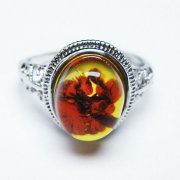 アンバー琥珀指輪(16号)