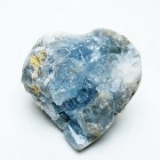 セレスタイト 天青石 ハートシェイプ 原石 [t756-6177]