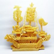 4.6Kg トパーズ龍船 置物[T757-1983]